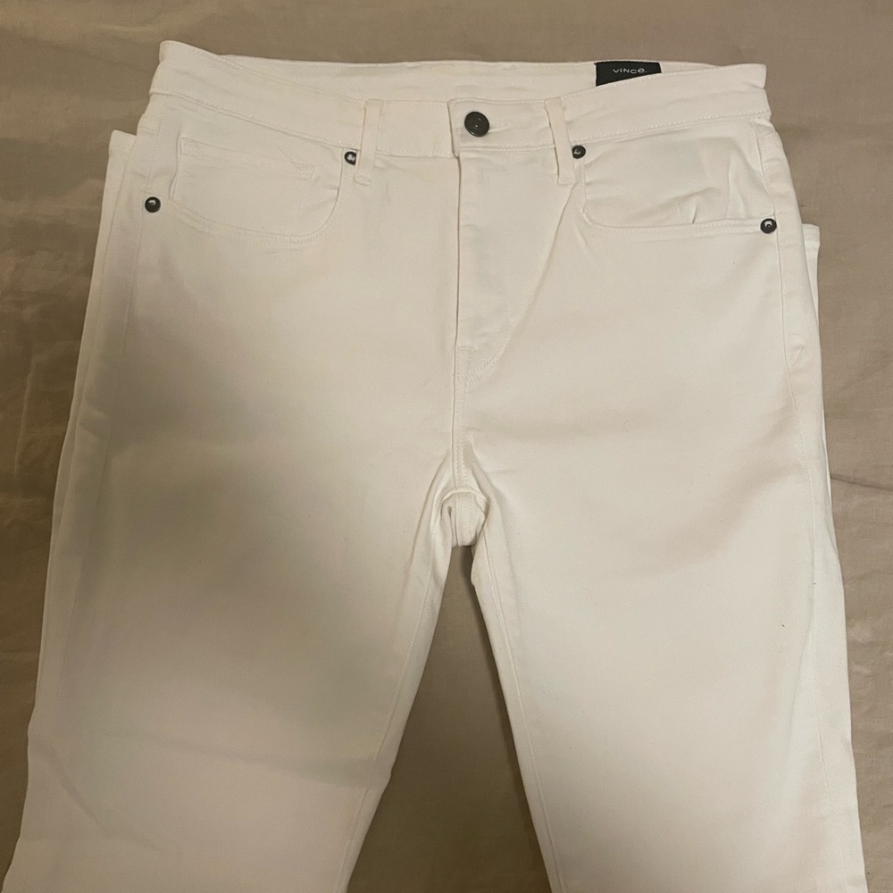 Vince White Denim Skinny Jeans 31
